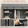 Clothes Storage Organiser with Hanging Rail, Shelves, Portable Wardrobe, Foldable Fabric Wardrobe, Dark Grey