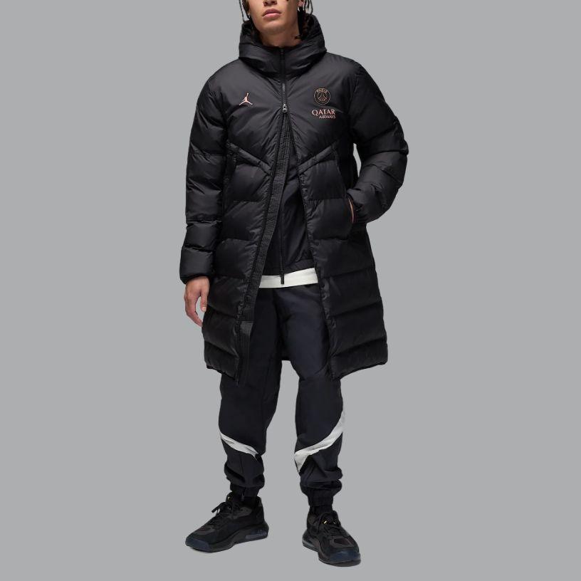 Jordan Paris Saint Germain Parka Jas Heren Zwart/Roestig Roze FV3550-011