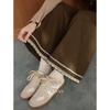 French Vintage Brown Wide-Leg Denim Trousers