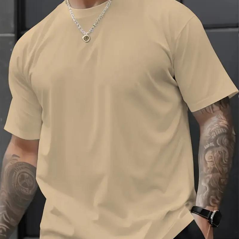 New Summer Men's Fashion T-shirt Personality Basic Versatility Printed Men's T-shirt Top