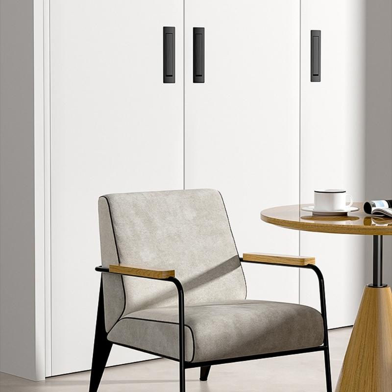 Recessed Cabinet Door Pull Handle Flush Mount Drawer Handle Kitchen Cupboard Sliding Door Handles Furniture Hardware