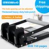 KW-TRIO Adjustable 150-Sheet A4 Paper Puncher Heavy Duty 50-Sheet 3/4 Hole 83mm Manual Hole Punch Stationery Office Supplies