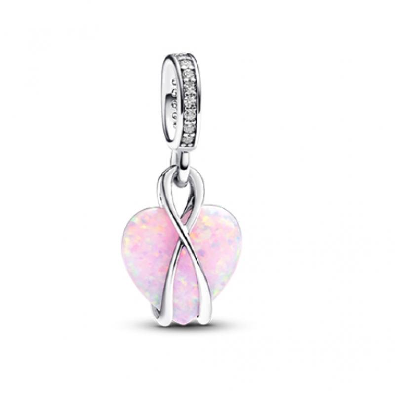 Pandora Mom Opalescent Heart Dangle Charm 793202c01