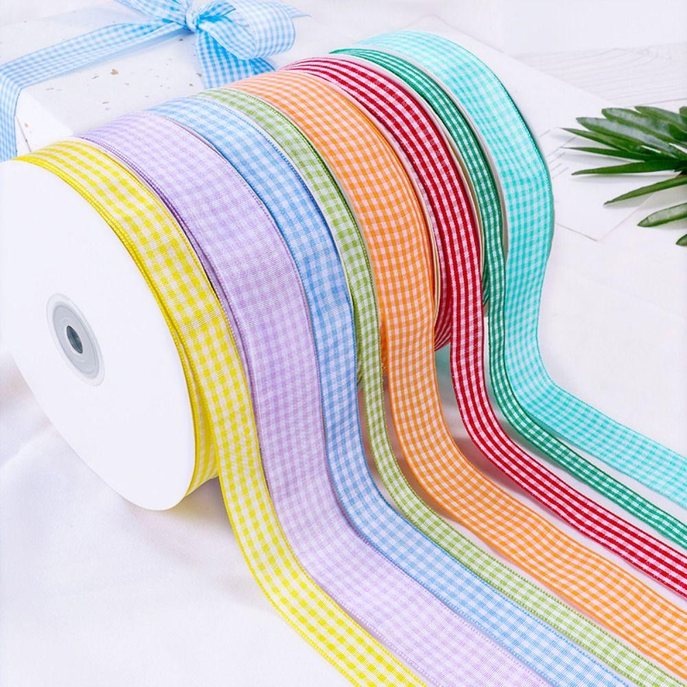 1/2cm Plaid Ribbon DIY Crafts Gift Wrapping Ribbon Variety Pack Gingham Ribbon  Hair Bows