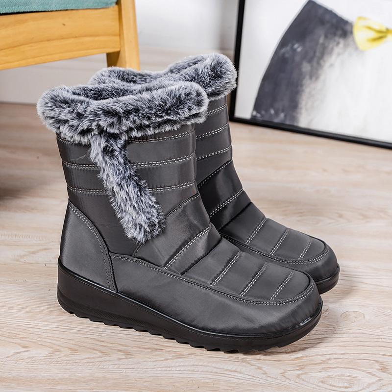 Snow Women'S Boots Flat Ladies Shoes Platform Shoes Woman Fashion Mid Women'S High Boots Soft Botas Mujer Winter Shoes Boots