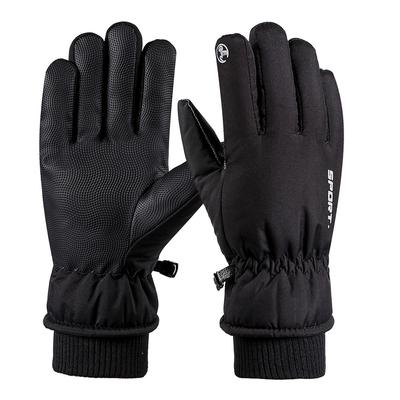 Gants de ski d'automne et d'hiver pour hommes, sports de plein air, velours épais, conduite, imperméables et coupe-vent, écran tactile, gants chauds pour l'équitation