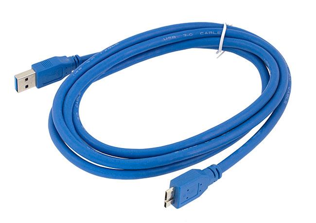Kabel USB 3.0 Lanberg micro AM-MBM5P 0,5m niebieski