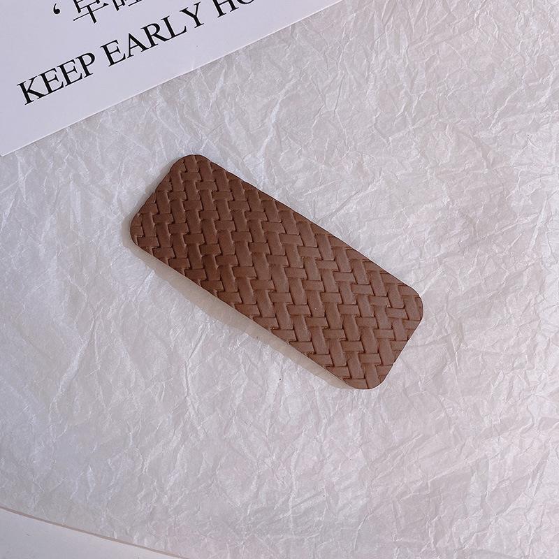 Korean Hair Clips for Hair Women PU Leather Braid Hair Clips Colorful Simplicity Girls Hair Barrettes Hair Accessories  New