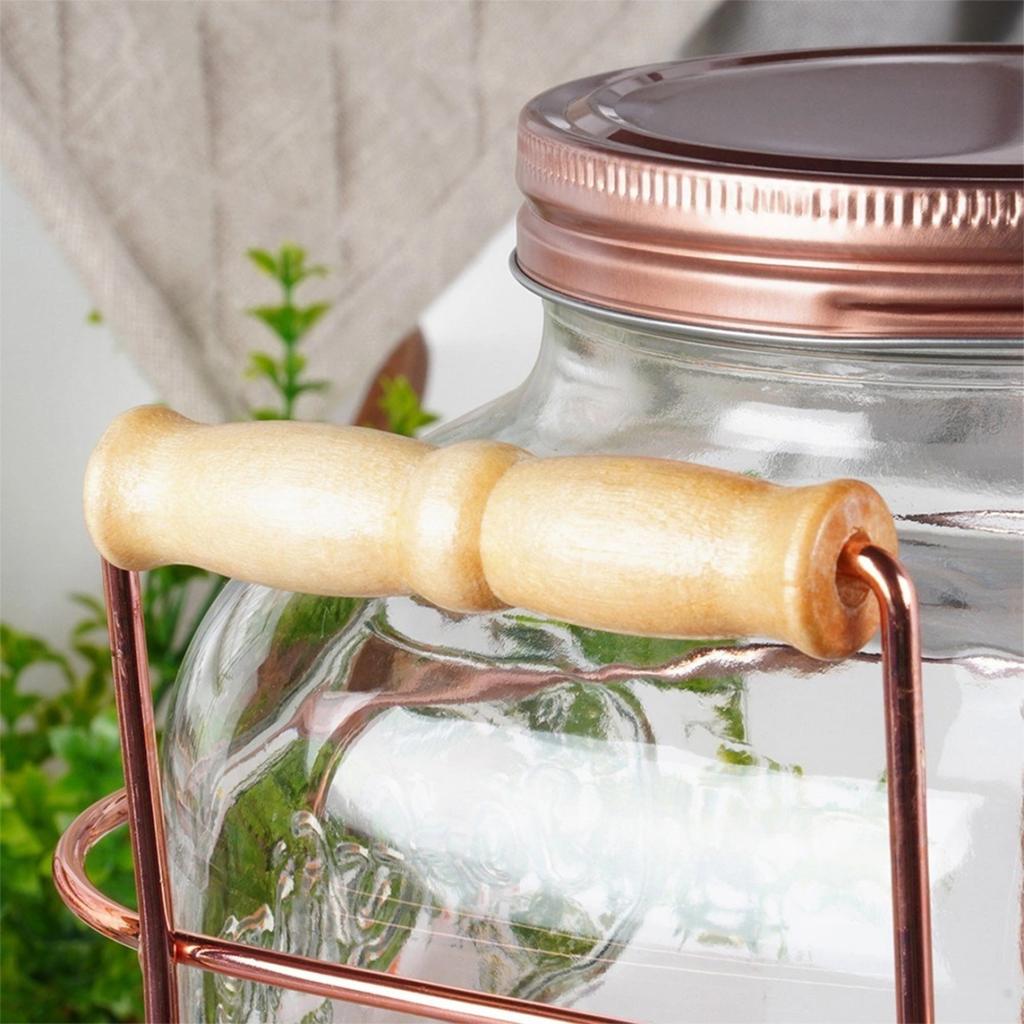 Glass Jar 4.2L For Drinks With Tap And Stand 139602
