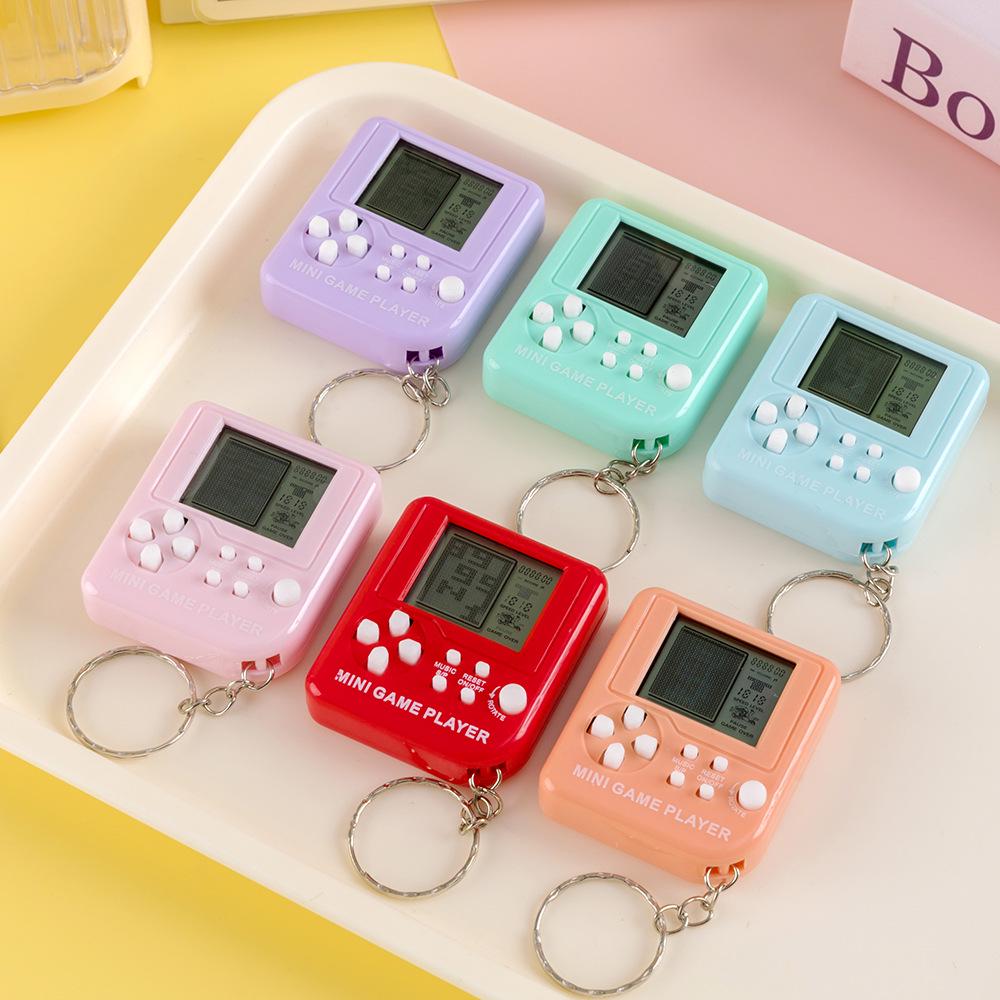 Mini Nostalgic Handheld Tetris Game KeychainConsole