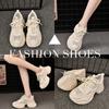 Spring and Summer Lightweight Height-increasing Dad Shoes for Women Breathable Mesh Thick-soled Sports Shoes Breathable Mesh Trendy