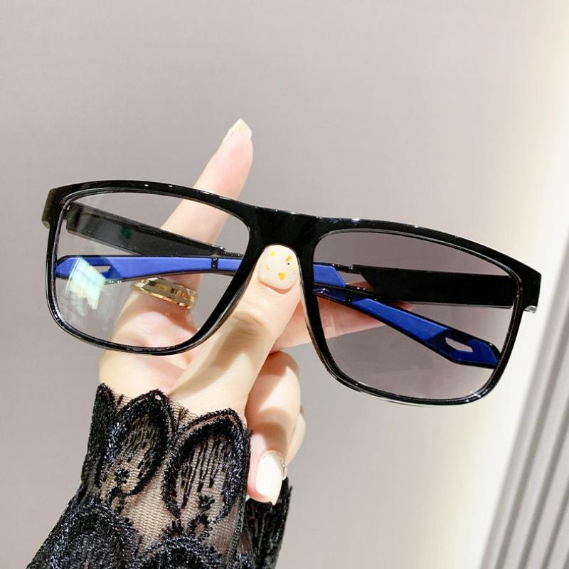 Unisex Fashion Full Frame Photochromic Myopia Glasses Outdoor Sports Myopia Glasses High Definition Blue Light Blocking Glasses