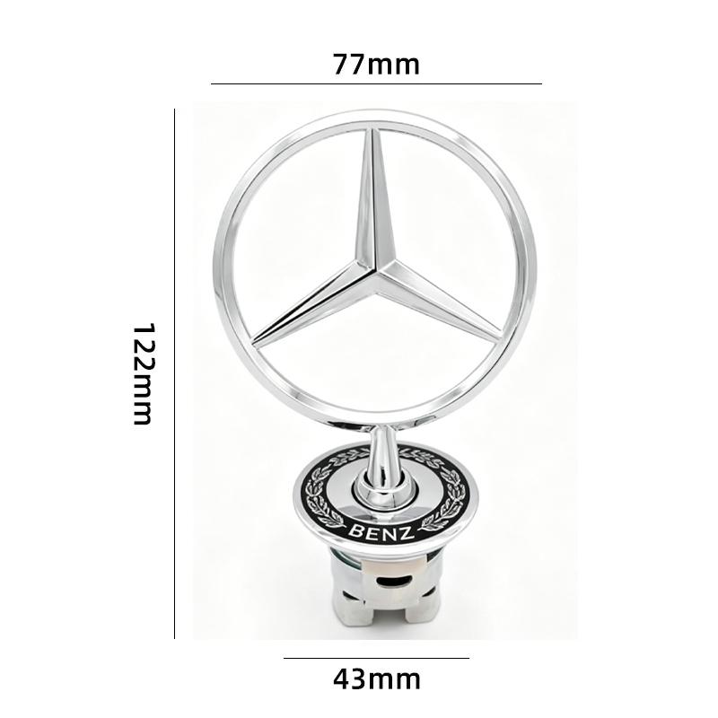 Mercedes Benz Engine Hood Chrome 3D Badge Emblem For Mercedes Benz C E S Class W204 W205 W212 W213 W211 W220 Auto Parts keychain HO1