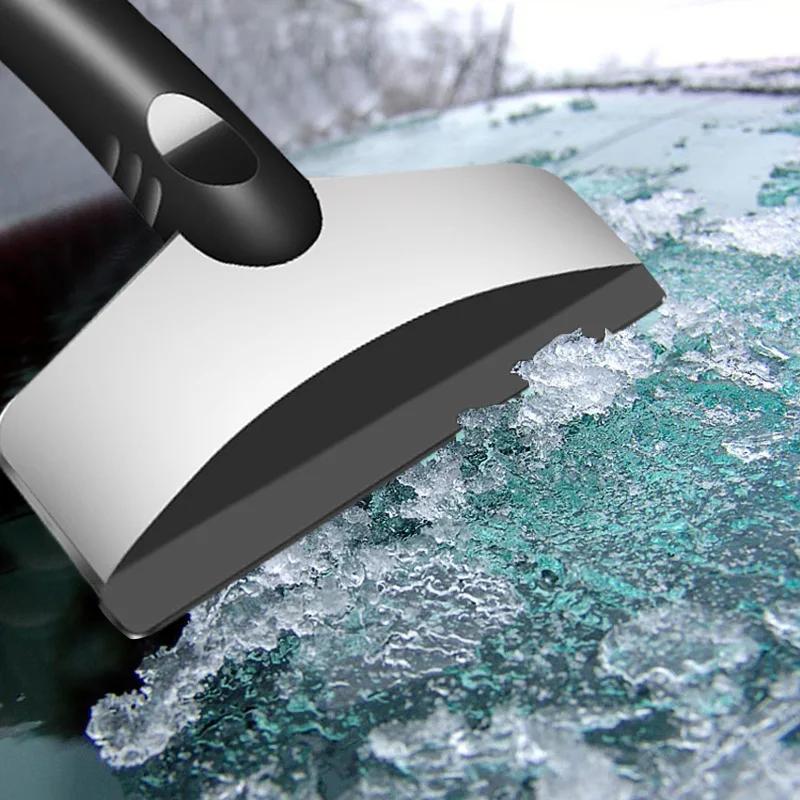 Car Ice Scraper Snow Removal Shovel Stainless Steel Car Windshield Snow Removal Scraper Snow Remover Auto Accessories