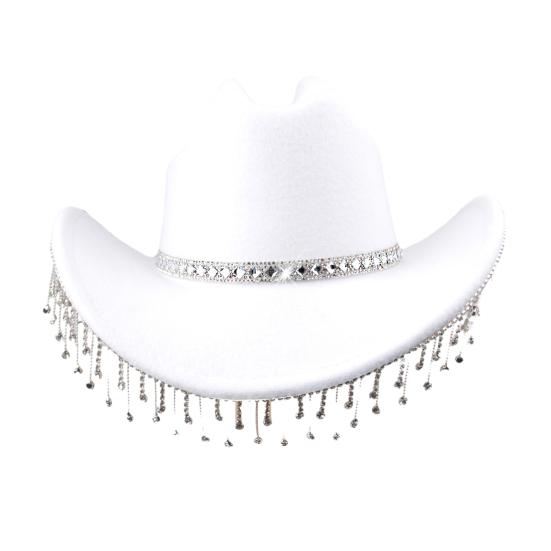 Bridal Cowgirl Hat for Women Rhinestone Cowboy Hat Unique Halloween Costume for Bachelorette Party Birthday Concerts