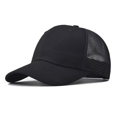 Mode Herren Baseballkappe Unifarben Netz Camouflage Einfarbig Hip Hop Hut Outdoor Sport Unisex Sommerhut Trucker Caps