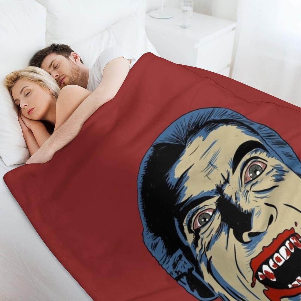 Dracula - Christopher Lee Coperta Morbida a Quadri da Viaggio Regali di Natale Copriletto Coperte