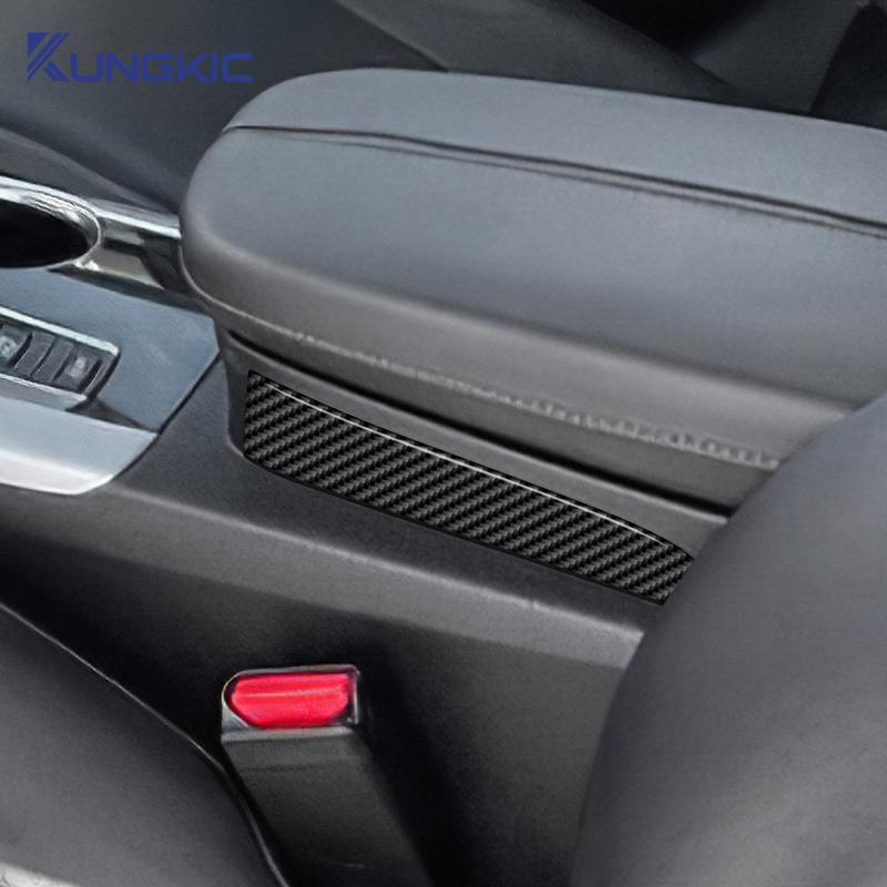 LHD RHD Car Side of Central Control Armrest Box Trim Real Soft Carbon Fiber Sticker For Acura TLX 2015 2016 2017 2018