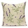 Polyester Decorative Throw Pillows Case Red Rose Purple Lavender Pillow Cover Flower Cushion Cover For Sofa Home Living Room