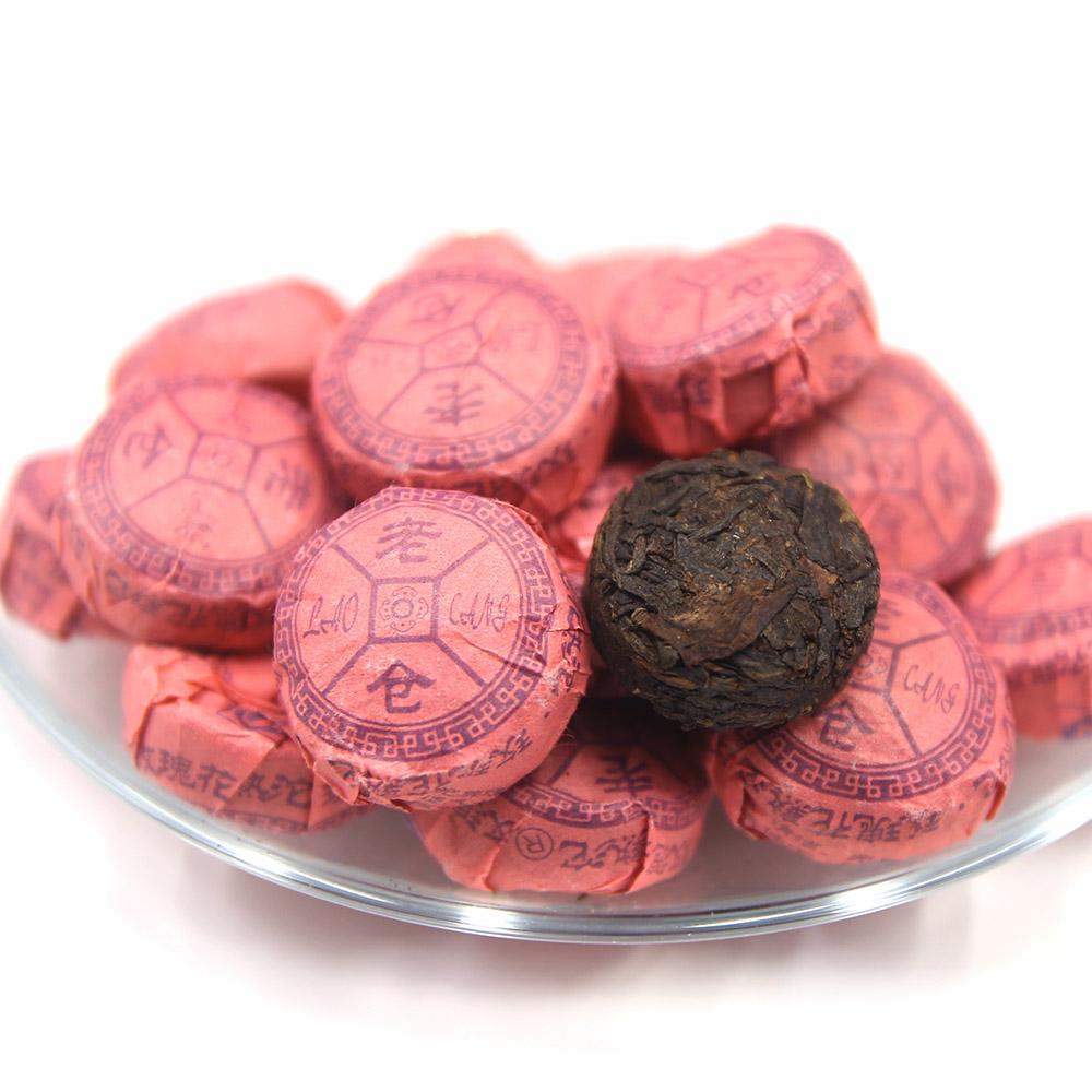 Laocang 2015yr Ripe Puer Tea with Double Rose Flower Flavor Mini Tuocha 100g