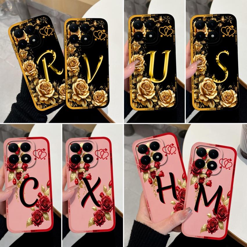 For Xiaomi 15T 14T 12T 17 15 14 13 Pro Lite 12X Phone Case Creative Letters Pattern Soft Matte Silicone Anti Slip Back Cover For Xiaomi Bumper Housing