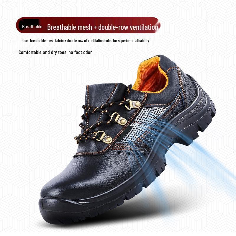 Men s Summer Breathable Electrician Safety Shoes - Non-Slip, Odor-Proof, Wear-Resistant, Insulated, Low-Top Labor Protection Footwear Size 43
