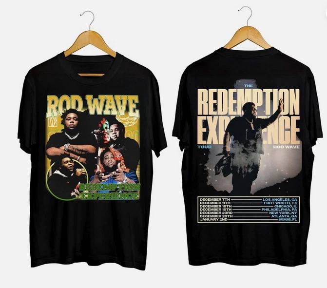 Rod Wave the Redemption Experience Tour 2025 Retro Music T-Shirt. S