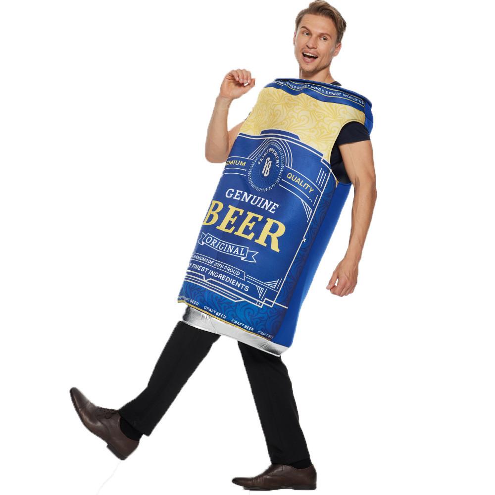 Halloween Beer Can Bodysuit With Printed Graphics Unisex Suit For Party Performances