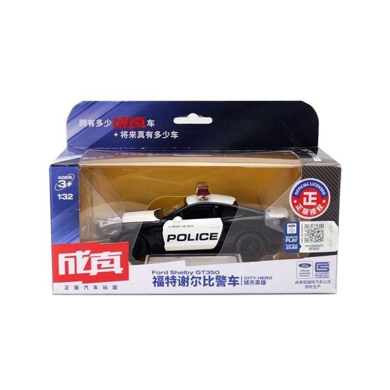 

Alloy Toy Car Model 132 Scale Shelby Gt350 Police Car Sound Light Children Gift