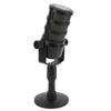USB PC Microphone Clear Sound Pickup Adjustable Volume HIFI Condenser Mic with Mute Colorful Light F