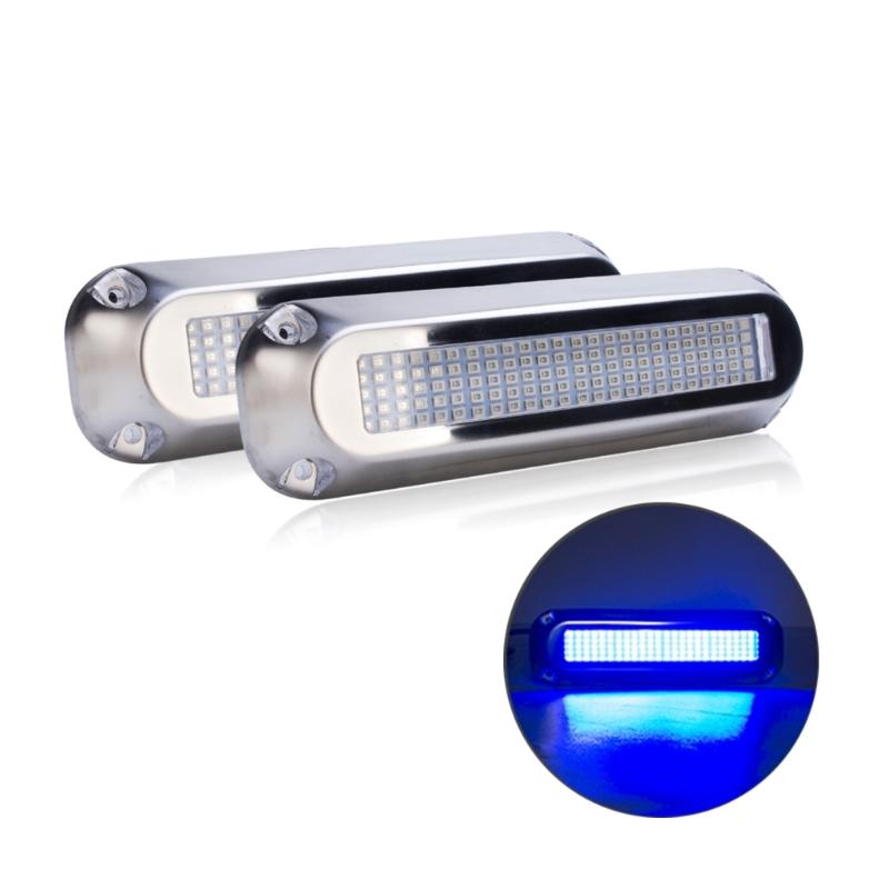 Marine LED Boat Light 60W 120 LED Waterproof Underwater Courtesy Light Sailboats Pontoon Transom Light