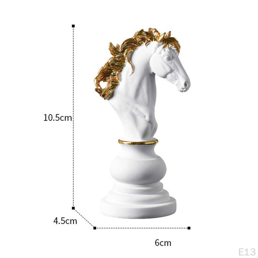 2pcs Chess Pieces Statue Sculpture Collectible Figurine Resin Crafts Home Decoration Contemporary