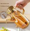 Heat-Resistant Non-Stick Glass Oil & Vinegar Bottle, Leak-Proof High Borosilicate Kitchen Seasoning Container