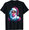 Cool Santa Blowing Bubble Gum Funny Christmas T-Shirt