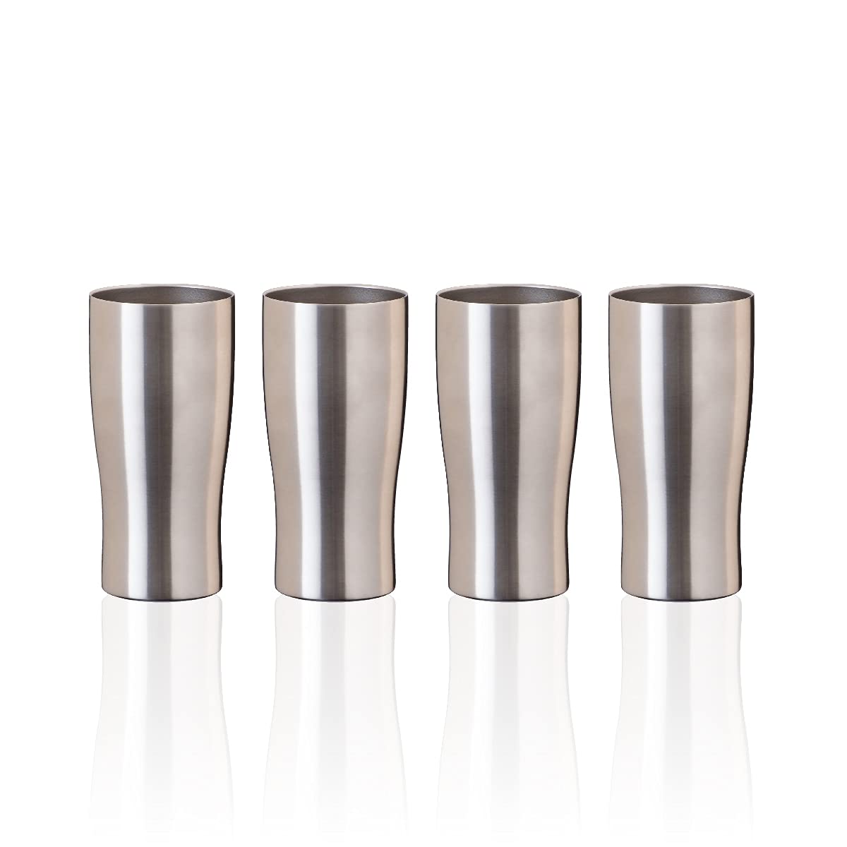 

Atlas Stainless Steel Tumbler 430ml Set of 4 Smooth Spout Vacuum Insulated Alcohol Beer Highball Thermal/Cold ASTN-430MT4P