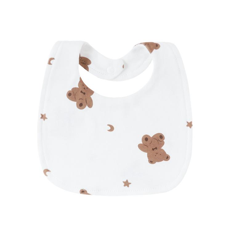 Newborn Baby Bibs Pure Cotton Double Layer Drool Bibs High Absorbency Burp Cloths For Infants Toddlers Soft Skin Friendly