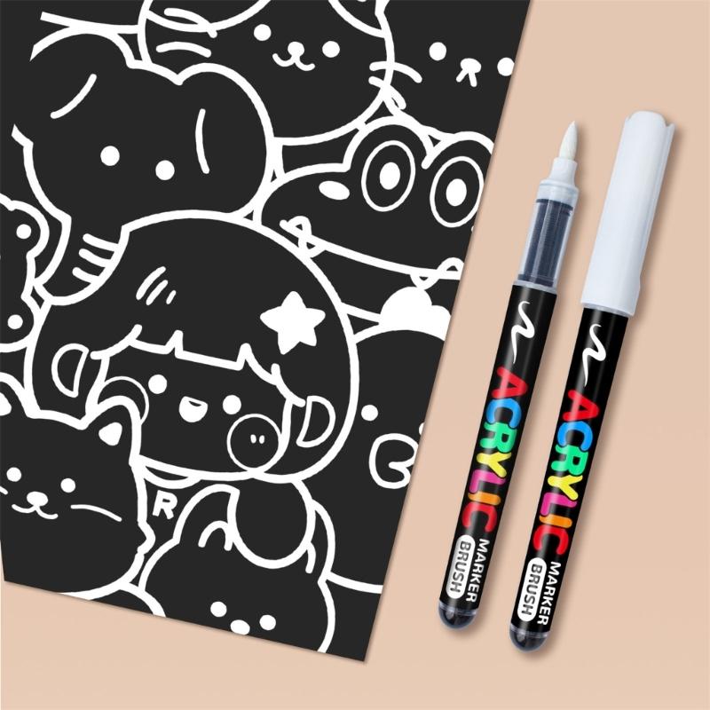 Fast Drying Highlighter Marker Pen Plastic Body Smooth Flow Tip Ideal For Artists And Craft Projects
