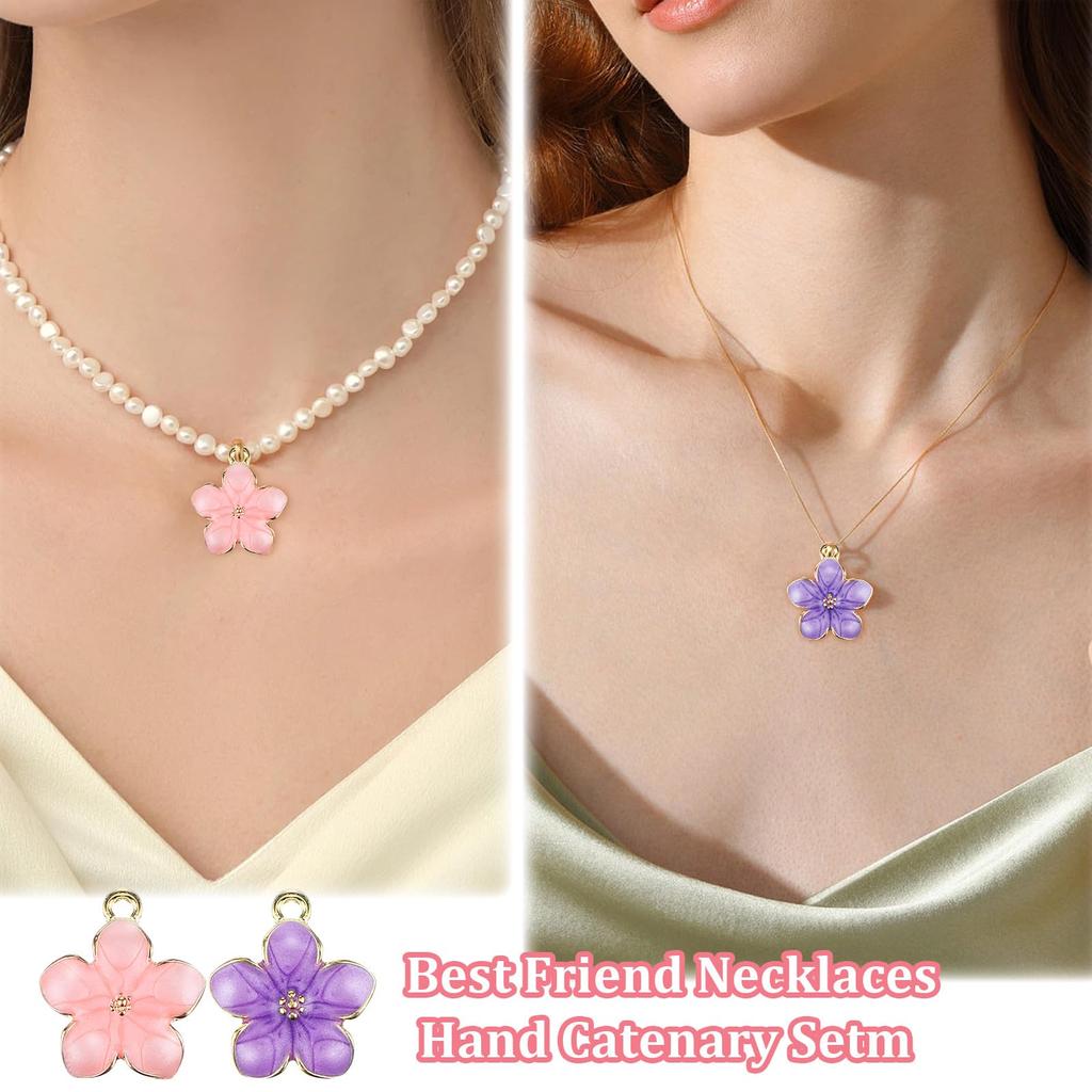 Metal Oil Drip Enamel Flowers Assorted Colors Mixed Petals Craft Charms Bracelets Pendants  DIY Jewellery Making Accessories
