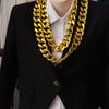 Performance Props Fashion Jewelry Punk Thick Chain Necklace Men Exaggerated Necklace Sweater Chain