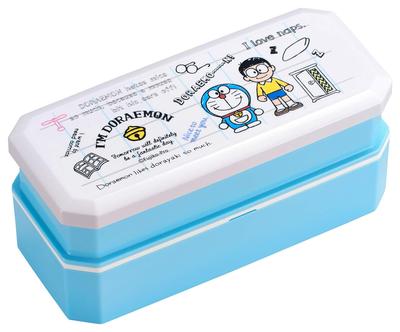 OSK Bento Box Shokado Lunch Box Doraemon lunch Made in Japan Vhodné do myčky na nádobí 260 ml+340 ml [S hůlkami/S jádrem/S páskem/Kompaktní skladování] PW-9
