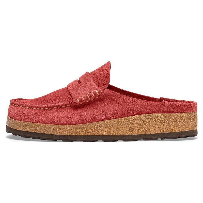 Шлепанцы Birkenstock из замши с закрытым носком, унисекс, красные, обычные 1025492 44