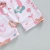 Badeanzug-Set für Baby-Mädchen, Muschel-Print, langärmliger Rashguard-Badeanzug, breite Krempe, Sonnenhut, Strandbekleidung für Kleinkinder