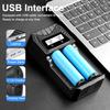 18650 Battery Charger 2 Slots Dual 18650 Charging 3.7V Rechargeable Lithium Battery USB Charger for 26650 21700 16340 14500