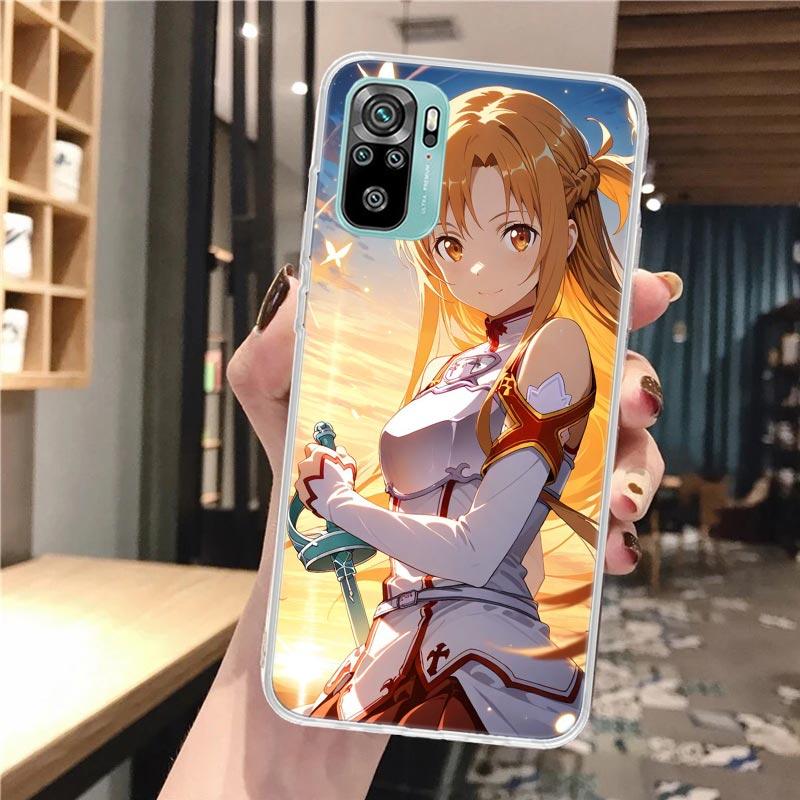 Anime Sword Art Online SAO Soft Phone Case For Xiaomi Redmi Note 14 14S 13 12S 12 11S 11 11E Pro Plus 11T 10S 10 9S 5G Pattern C