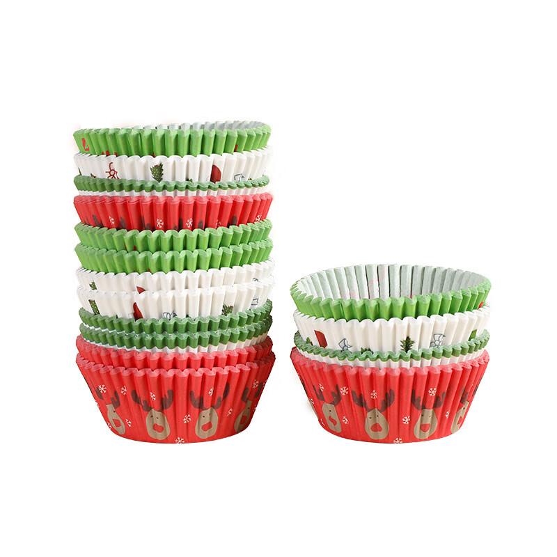 Christmas Disposable Muffin & Cupcake Liners