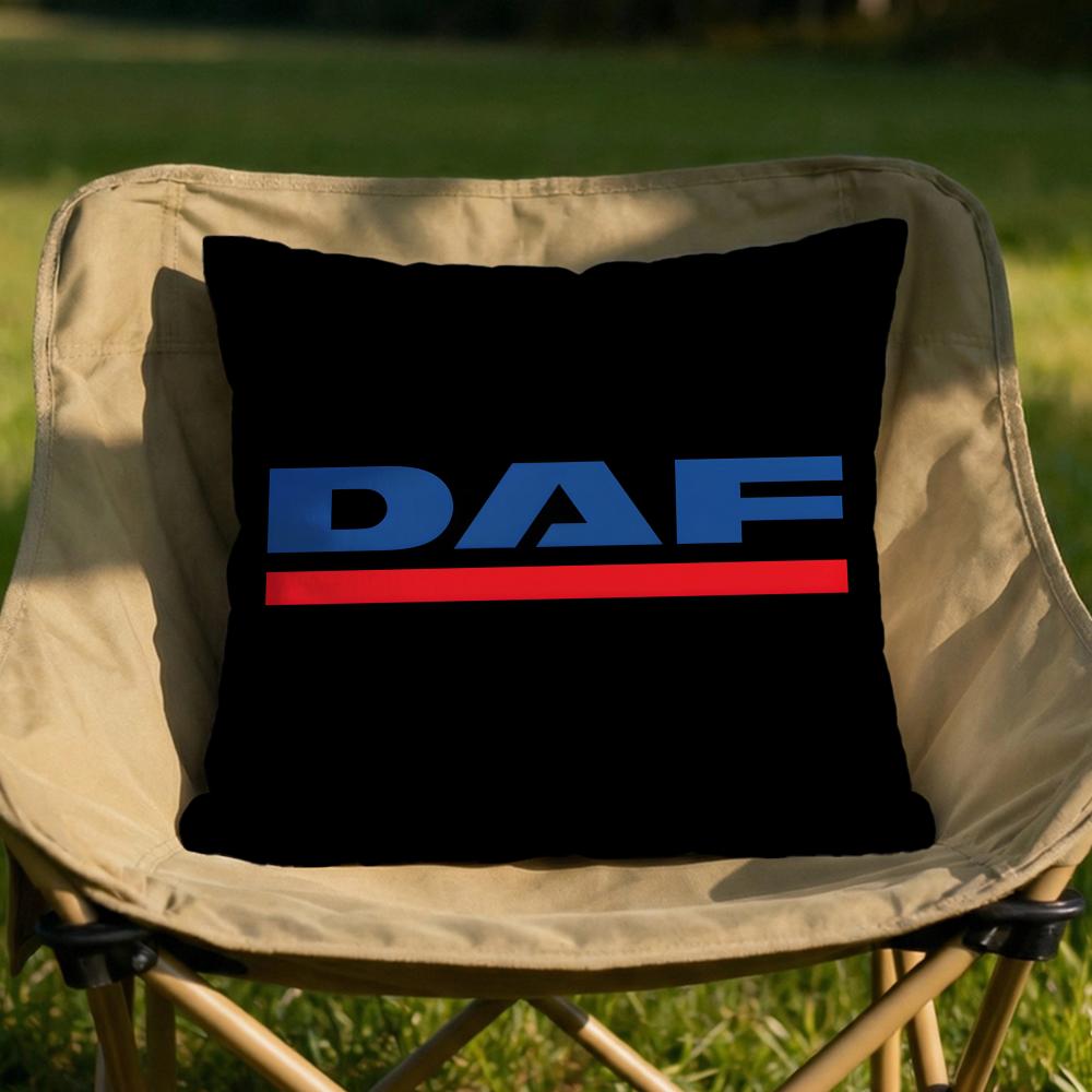 DDAF Truck Logo Cushion Cover Soft Reversible Durable Pillow Cover MultiScene Use for Home Car Daily Comfort