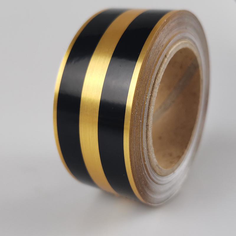 Gilded Black Gold PVC Self-Adhesive Floor and Wall Tile Edge Line Stickers