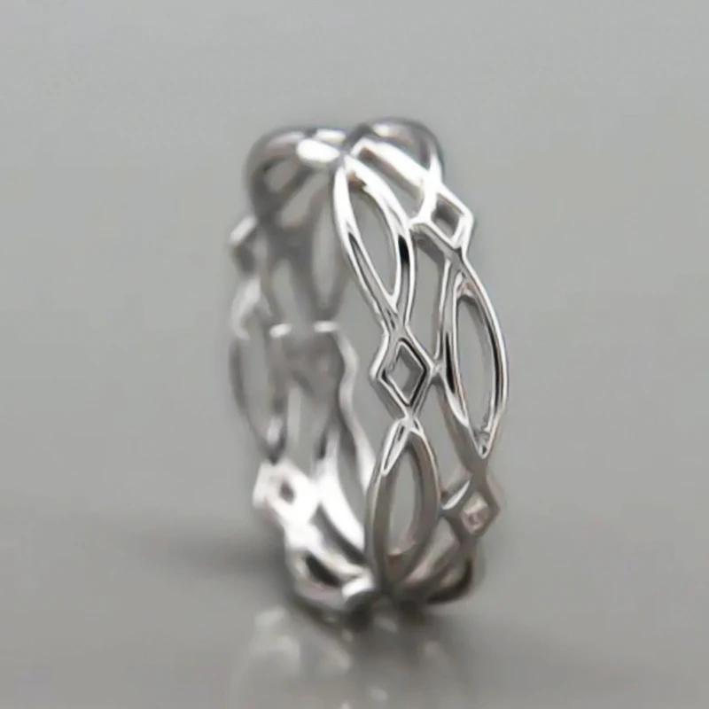 

CAOSHI Fashion Hollow-out Design Ring Female Engagement Ceremony Jewelry Wedding Band Simple Trendy Accessories for Daily Life 6