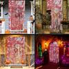 Halloween Blood Stain Pattern Decorative Red Palm Pattern Ornament Theme Background Cloth Bar Hanging Home Party 100*165cm