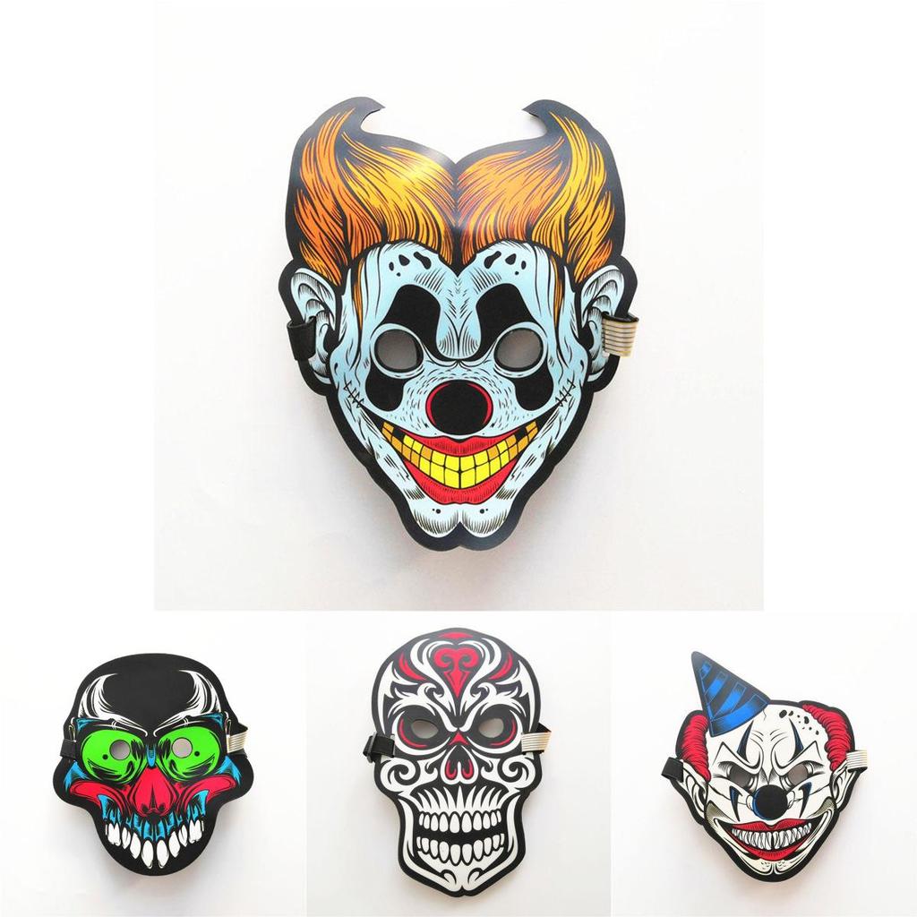 Premium Quality Sound Activated Led Mask For Halloween Dance Rave Edm Events